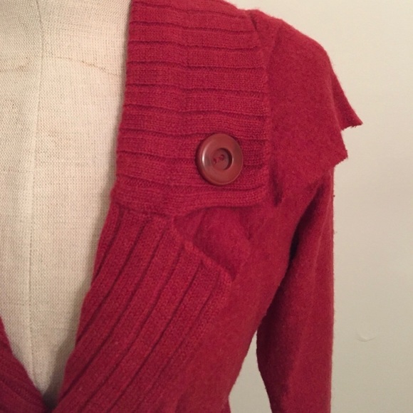 Anthropologie Red wool sweater - Picture 3 of 6